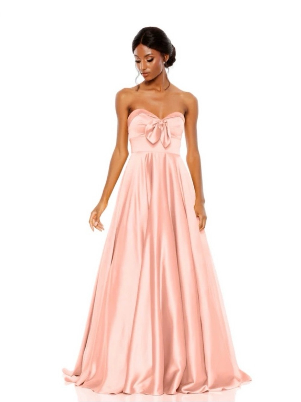Mac Duggal Bow Sweetheart Strapless A-Line Gown